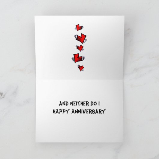 Carte Éléphant avec l'anniversaire de coeurs (Intérieur)