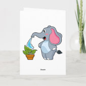 Carte Éléphant avec plante (Dos)