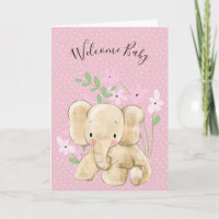 Eléphant bébé en fleurs pour nouveau-né