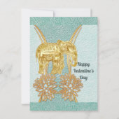 Carte Eléphant bleu bleu Turquoise pour le petit a (Devant)