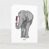 Carte Éléphant coiffeur avec peigne (Dos)