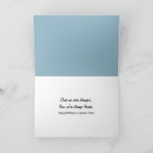 Carte Elephant d'anniversaire et souris sur la plage Jou (Intérieur)