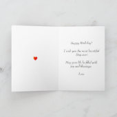 Carte Éléphant d'anniversaire sur sarcelle (Intérieur)