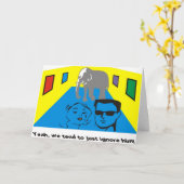 Carte Eléphant dans la pièce (Fleur jaune)