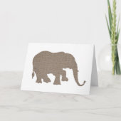 Carte Éléphant de Burlap (Devant)