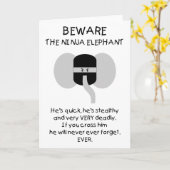 Carte Eléphant de Ninja ! (Fleur jaune)