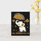 Carte Eléphant de sensibilisation à la leucémie (Fleur jaune)