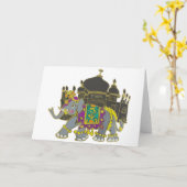 Carte Éléphant de Taj (Fleur jaune)