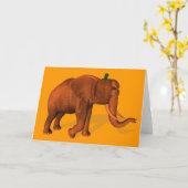 Carte Eléphant d'Halloween (Fleur jaune)