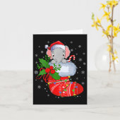 Carte Eléphant Drôle Des Femmes Dans Les Chaussettes De (Fleur jaune)