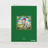 Carte Éléphant drôle Noël Vacances (Dos)