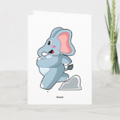 Carte Éléphant en coureur (Dos)