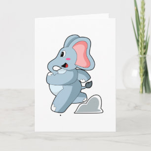 Carte Éléphant en coureur