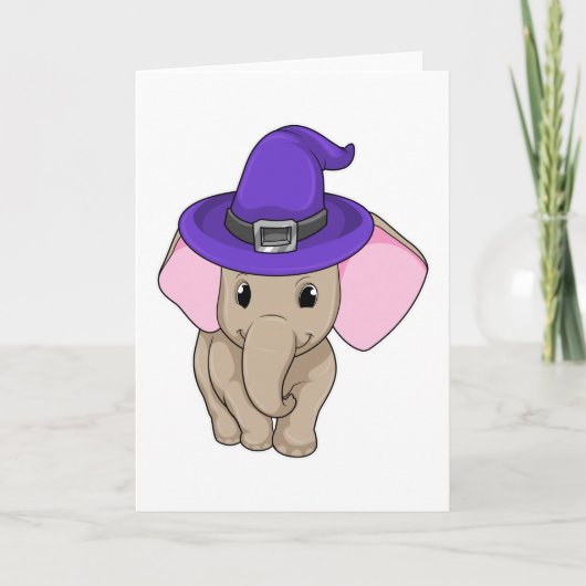 Carte Éléphant en sorcier (Devant)