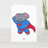 Carte Éléphant en super-héros (Dos)