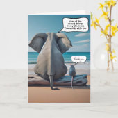 Carte Elephant et souris d'anniversaire de l'ami (Fleur jaune)