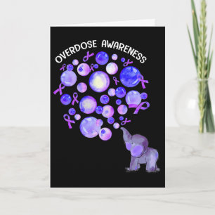 Carte Éléphant faisant exploser des Lloons violets Sensi