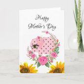 Carte Elephant Happy Mother's Day Folded Greeting Card (Devant)