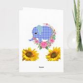 Carte Elephant Happy Mother's Day Folded Greeting Card (Dos)