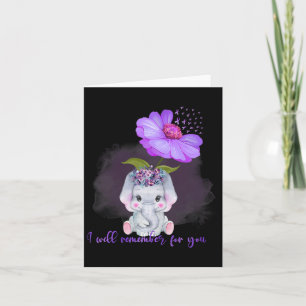 Carte Elephant Je Me Souviendrai Pour Vous Sunflower Hei