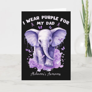 Carte Éléphant Je Porte Du Violet Pour Mon Père Heimerhe