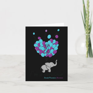 Carte Elephant Je suis un survivant Prévention du suicid