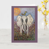 Carte Elephant Joy Ride (Fleur jaune)