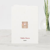 Carte éléphant joyeux Noël Éléphant de bébé mignon (Dos)
