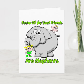 Carte Elephant Meilleurs amis