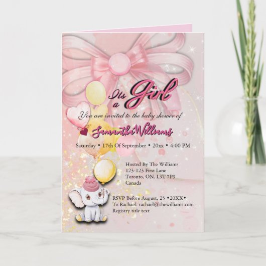 Carte éléphant pliée (Devant)