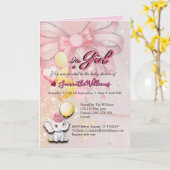 Carte éléphant pliée (Fleur jaune)