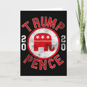 Carte Éléphant Républicain Rétro Pro-trump Pence Faire L