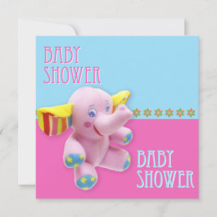 Carte éléphant rose