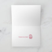 Carte éléphant rose bébé (Intérieur)