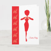 Carte éléphant rouge de sororité (Devant)