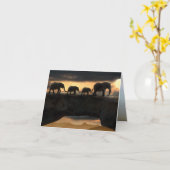Carte Eléphant sur le pont naturel (Fleur jaune)