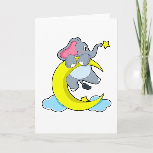 Carte Éléphant sur Nuages (Devant)