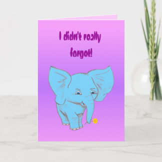 Carte éléphant tardif,