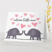 Carte Elephant Twins (Fleur jaune)