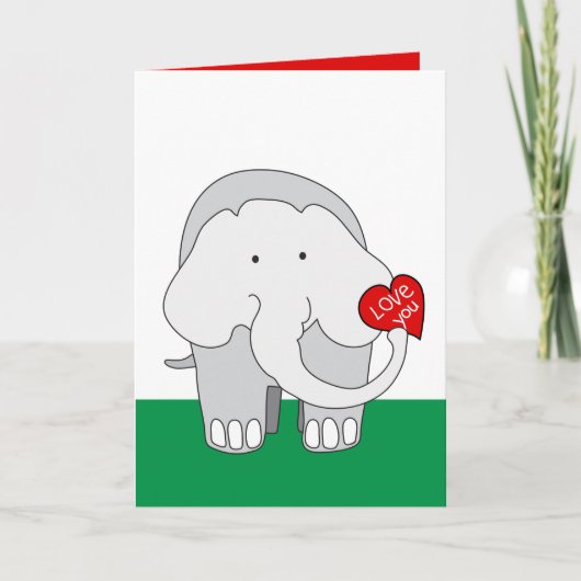 Carte Elephant Valentine (Devant)