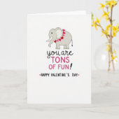 Carte éléphant Valentine Tons Of Fun (Fleur jaune)