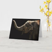 Carte Éléphant-Vide heureuse (Fleur jaune)