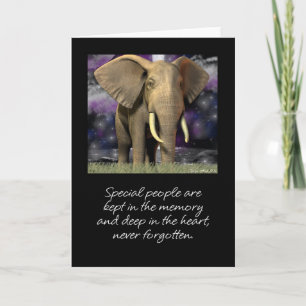 Carte éléphant vide jamais oublier