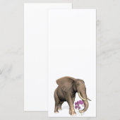 Carte Elephant With Pink Orchid (Devant / Derrière)