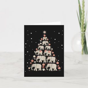 Carte Elephant Xmas Arbre Eléphant Arbre de Noël Mariage