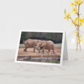 Carte Eléphants africains (Fleur jaune)