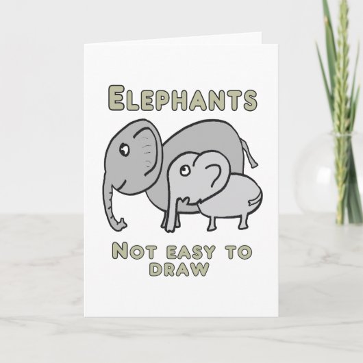 Carte Eléphants amusants (Devant)