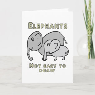 Carte Eléphants amusants