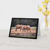Carte Éléphants d'Afrique (Fleur jaune)