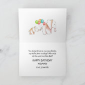 Carte Eléphants mignons Joyeux anniversaire maman (Intérieur)